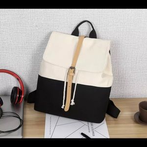 Backpack Large Canvas Cream & Black